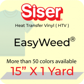 Siser EasyWeed Heat Transfer 15 in x 1 Yard Siser EasyWeed Heat Transfer 15 in x 1 Yard