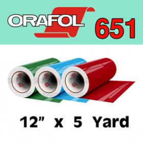 Oracal 651 Intermediate Permanent Vinyl 12" x 5 yard Oracal 651 Intermediate Permanent Vinyl 12" x 5 yard