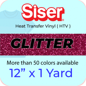 Siser Glitter Heat Transfer Vinyl (HTV) 12" x 1 Yard Siser Glitter Heat Transfer Vinyl (HTV) 12" x 1 Yard
