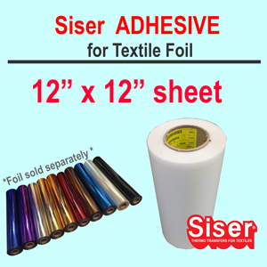 Siser EasyWeed Adhesive 12" X 12" sheet for textile foil