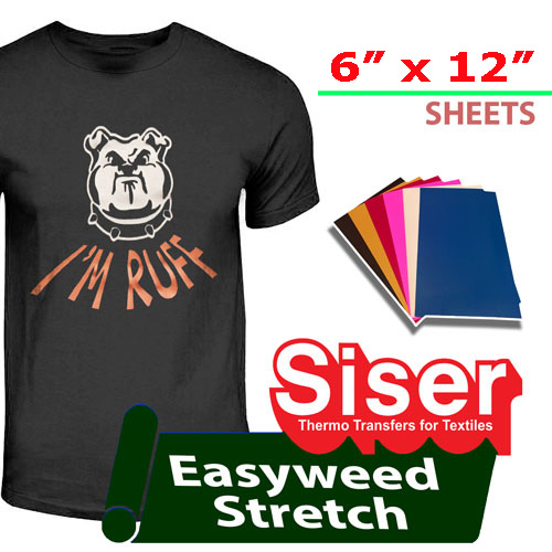 Siser Easyweed Stretch Heat Transfer Craft 6"X12"